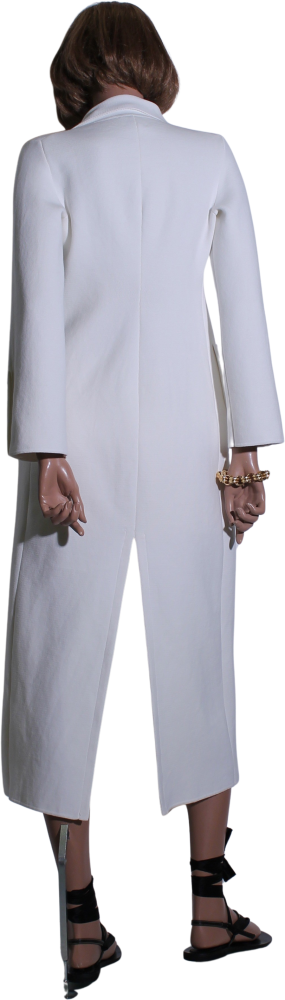 primavera--estate-2026-outfits-num6-of-43-alternative-image-material-cotone-stretch-description-art-2632-soprabito-doppio-petto-in-maglia-forma-sagomata-bottoni-oro-spacco-dietro