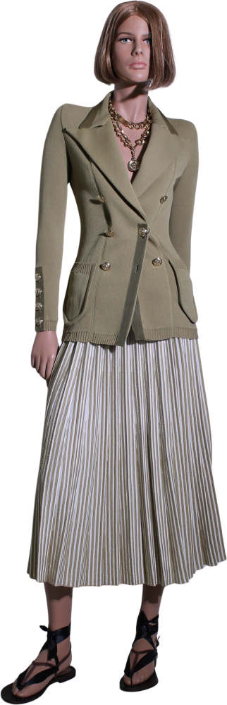 primavera--estate-2026-outfits-num10-of-43-material-cotone-stretch-extrafine-cotone-stretch-description-art-2625-blazer-doppio-petto-in-maglia-forma-sagomata-bottoni-oro-art-264-gonna-in-maglia-jacquard-l